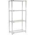 Nexel 5 Tier Chrome Wire Shelving Starter Unit, 42W x 18D x 86H 18428C5